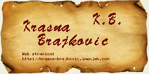 Krasna Brajković vizit kartica